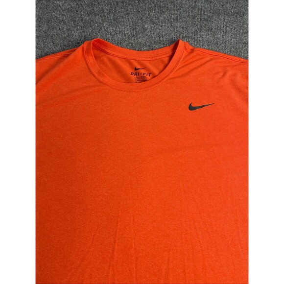 Nike Shirt Men's 2XL Orange Swoosh Dri-Fit Lightweight Athletic Active Gym XXL - Picture 5 of 16